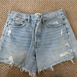Agolde Parker Long Denim Shorts